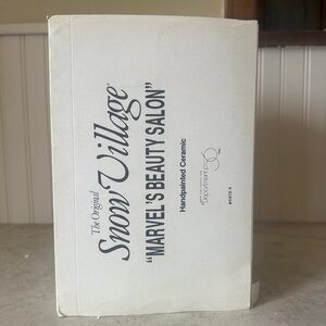 Dept 56 Snow Village Marvel's Beauty Salon #5470-4 With Light & Box 1994